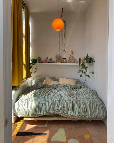 An Instagram  post added by undertuscansun on Mar 19, 2023. The author is @one.interior.mag. May present: tibes indigenous ceremonial park, bedroom, bed, furniture, property.