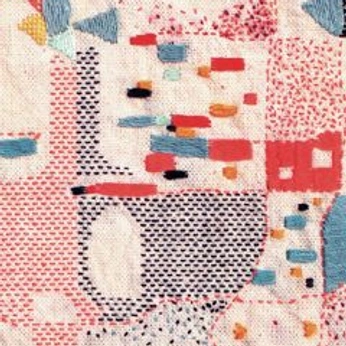 A cover of "Fiber arts" cluster. The owner is touchmytoes. The cluster description is "embroidery, quilts, fabric, thread". The cluster consists of 53 elements.