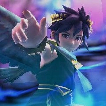 A cover of "ki ; dark pit" cluster. The owner is kingdomkey. The cluster description is "THAT'S for ripping off my look.". The cluster consists of 121 elements.