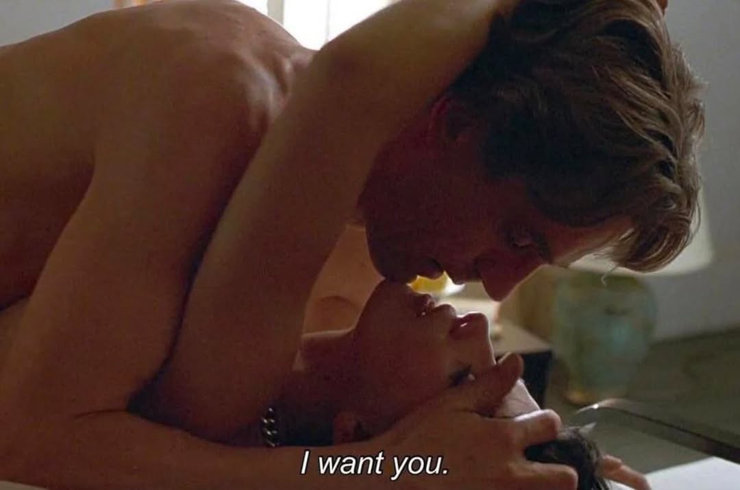 A scene from Louis Malle's 1992 film Damage, starring Jeremy Irons and Juliette Binoche.