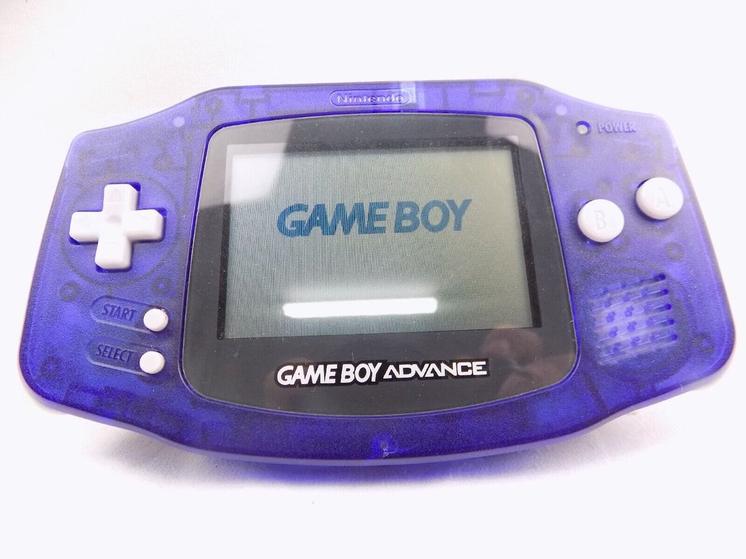 Nintendo Game Boy Advance in a clear purple finish.