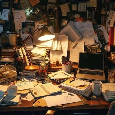 An image added by beewrites on Dec 27, 2024. May present: office, desk, table.