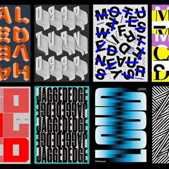 A cover of "Type Posters" cluster. The owner is gonzalonpc. The cluster consists of 5 elements.