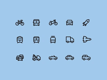 A cover of "Icons" cluster. The owner is lizzyminelly. The cluster consists of 14 elements.