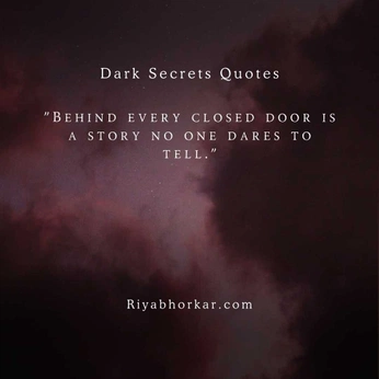 A cover of "Dark Secrets Quotes" cluster. The owner is riyabhorkar7. The cluster consists of 100 elements.
