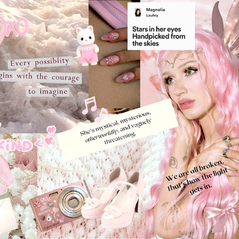 A cover of "cassie grey" cluster. The owner is wysteriagrown. The cluster consists of 21 elements.