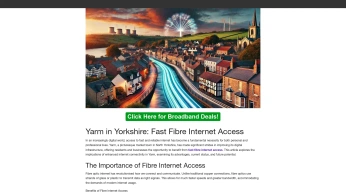 A cover of "Yarm Gigabit Fibre" cluster. The owner is savedimages. The cluster description is "Yarm Full Fibre Gigabit Broadband Deals.". The cluster consists of 1 element.