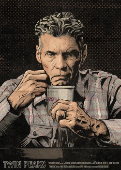 Illustration of the character Big Ed Hurley from Twin Peaks: The Return by Cristiano Siqueira.