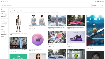 A cover of "Sports Mockup" cluster. The owner is yadsagar099. The cluster consists of 1 element.