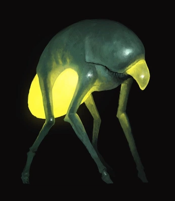 A cover of "Radioactive" cluster. The owner is ghastdishwasher. The cluster description is "Radioactive, slimy, toxic waste, and acid-related photos". The cluster consists of 18 elements.