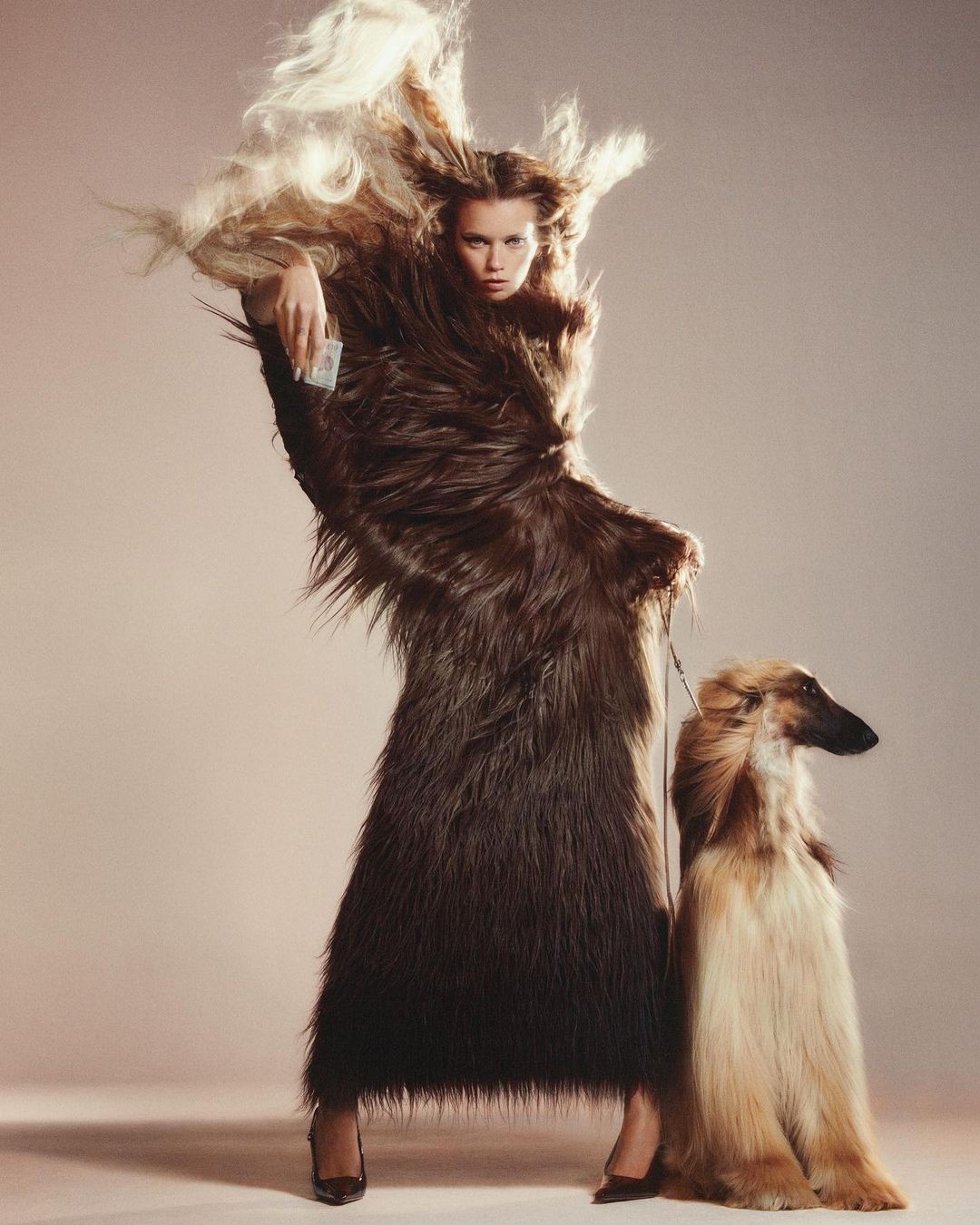 Model Abbey Lee Kershaw for POP Magazine Autumn/Winter 2023, photographed by Charlotte Wales.