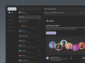 A cover of "Email inspo" cluster. The owner is gideonn. The cluster consists of 18 elements.