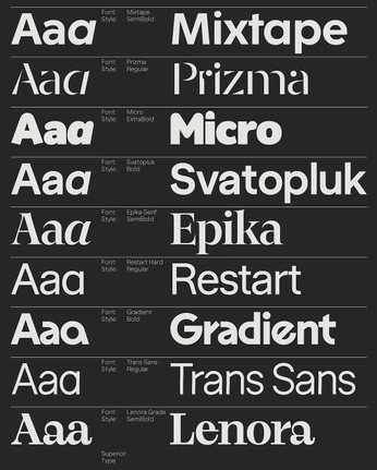 A cover of "yoko fonts" cluster. The owner is gliss.studio. The cluster consists of 6 elements.