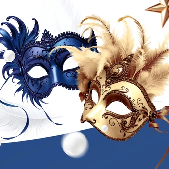 A cover of "Carnival presentation" cluster. The owner is semeniuk. The cluster description is "Презентация для мероприятия венецианского карнавала | @semenukpavel". The cluster consists of 14 elements.