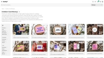 A cover of "Invitation Card Mockup" cluster. The owner is yadsagar099. The cluster consists of 1 element.