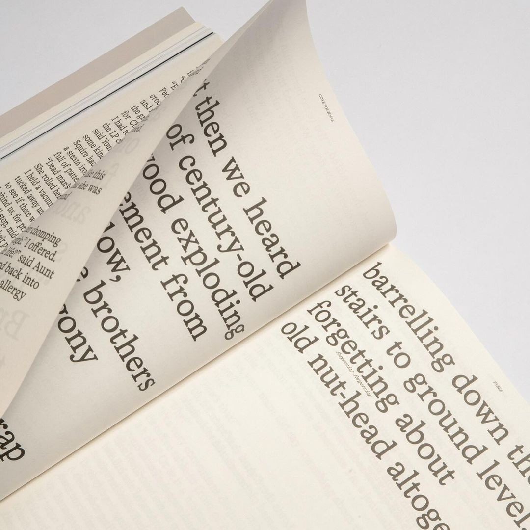 The inaugural issue of COSE Journal, titled TABLE, by creative director Giulia Nardi.