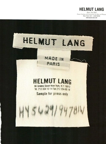 A cover of "HELMUT LANG" cluster. The owner is shiweles. The cluster consists of 40 elements.