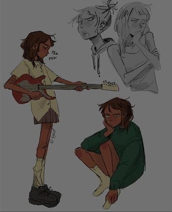 A cover of "illustration inspo" cluster. The owner is alyssaosasere. The cluster consists of 5 elements.