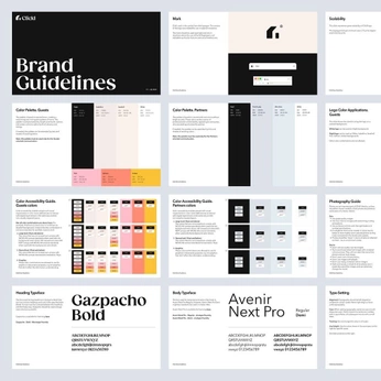 A cover of "Brand Guidelines" cluster. The owner is cbacall. The cluster consists of 7 elements.