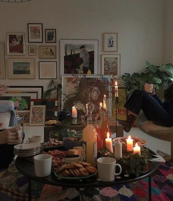 A cover of "dinner parties" cluster. The owner is shypie. The cluster consists of 12 elements.