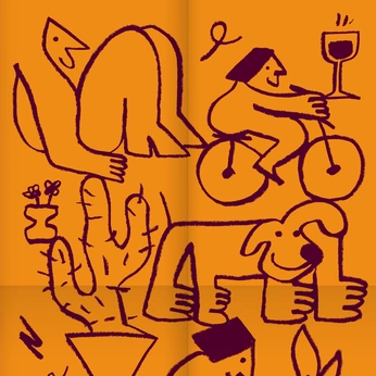 A cover of "Art" cluster. The owner is nikita. The cluster description is "Graphics, illustration, motion, print". The cluster consists of 859 elements.