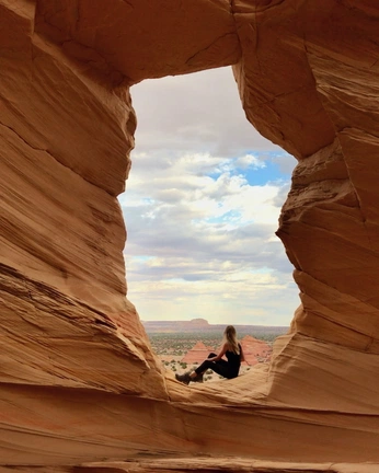 A cover of "The Destined Path" cluster. The owner is abbyhue. The cluster description is "A journey back to yourself.". The cluster consists of 19 elements.