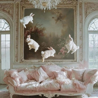 A cover of "Delicate Aesthetic" cluster. The owner is kartamish.design. The cluster description is "A soft, charming collection capturing delicate aesthetics.". The cluster consists of 159 elements.