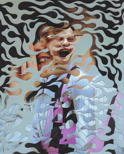 An Instagram  post added by laurenzellers on Jun 04, 2024. The author is @goodguycurtis. May present: painting, gesture, smile, paint, art.