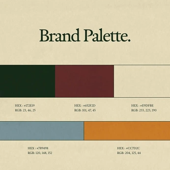 A cover of "Brand Colors" cluster. The owner is by.evanlin. The cluster consists of 12 elements.