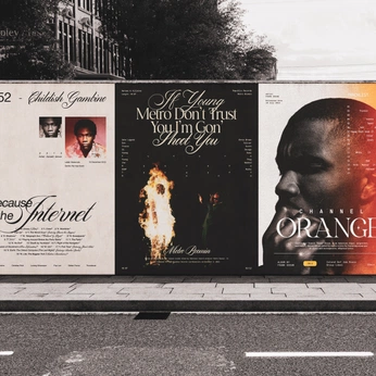 A cover of "Posters Collection" cluster. The owner is shaurya. The cluster description is "Collection of the best posters for inspiration". The cluster consists of 60 elements.