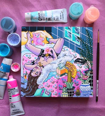 A cover of "paint☯️🚫" cluster. The owner is mamadame. The cluster consists of 4 elements.