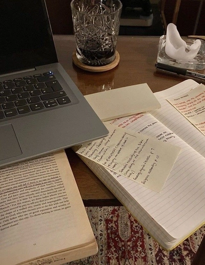A Pinterest pin added by kailin on Sep 14, 2024. The author is Kailin. May present: writing aesthetic.
