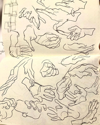 A cover of "Sketchbook inspo" cluster. The owner is motherapple. The cluster consists of 3 elements.