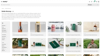 A cover of "Bottle Mockup" cluster. The owner is yadsagar099. The cluster consists of 1 element.