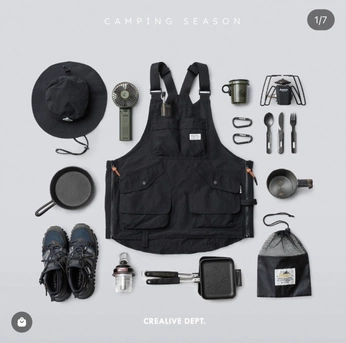A cover of "minimalist camper" cluster. The owner is dummyhuman. The cluster consists of 14 elements.