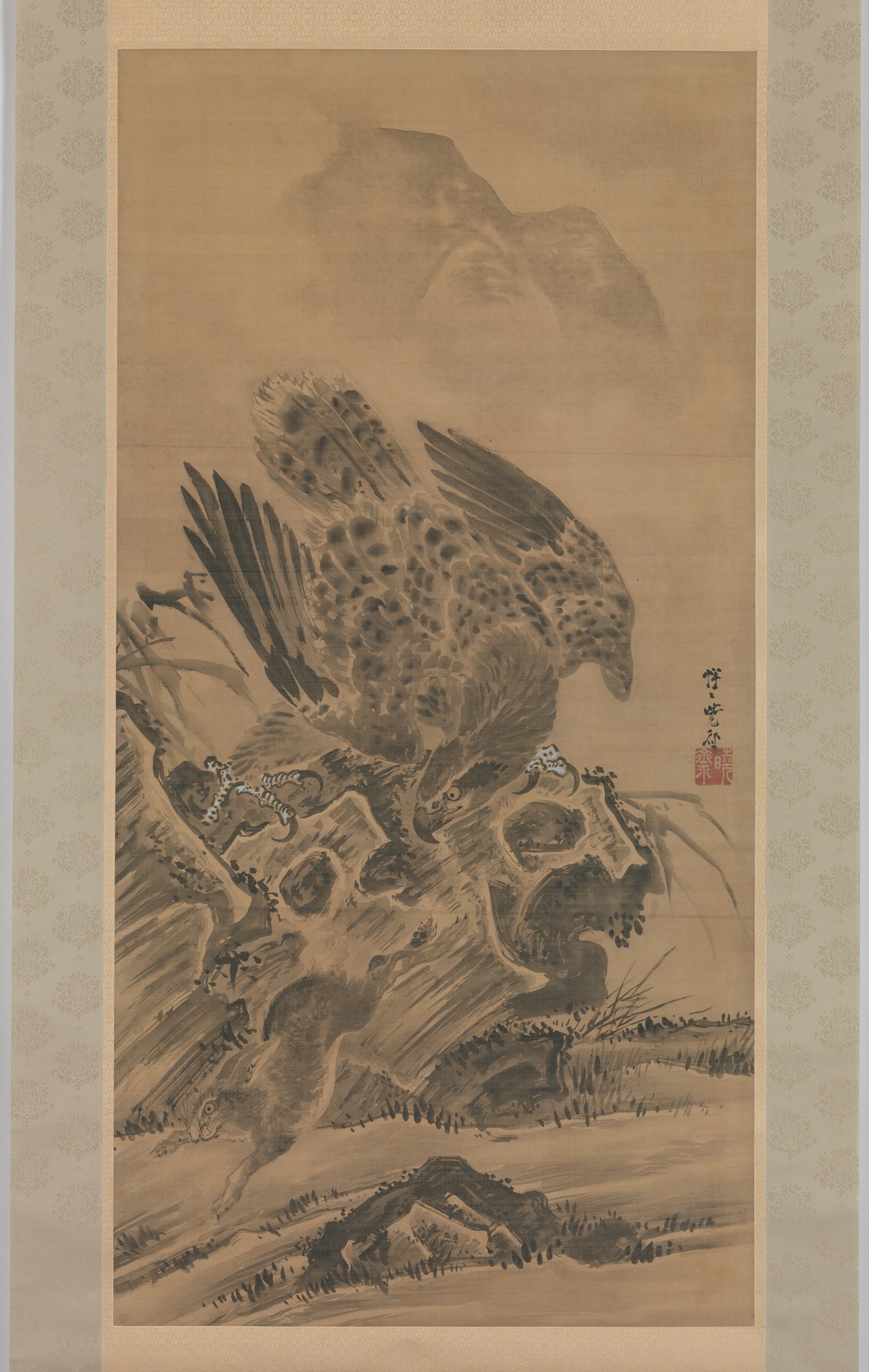 Eagle Pursuing Rabbit