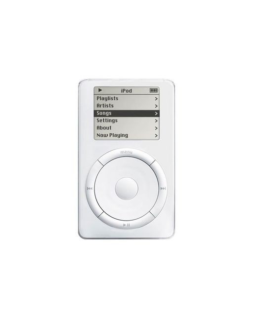Apple's first-generation iPod, released in 2001 and designed by Jonathan Ive.