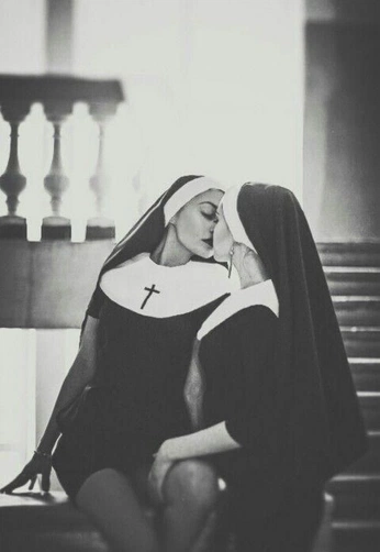 A cover of "Naughty nuns" cluster. The owner is kriminal. The cluster description is "Sexual practice must be consensual, consented to, and safe. +18". The cluster consists of 79 elements.