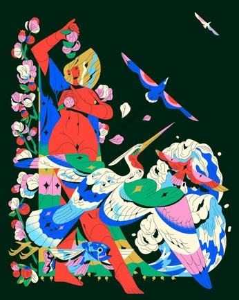 A cover of "ILUSTRATION" cluster. The owner is juanes. The cluster consists of 22 elements.