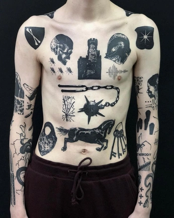 A cover of "tattoos" cluster. The owner is lwdsp. The cluster consists of 20 elements.