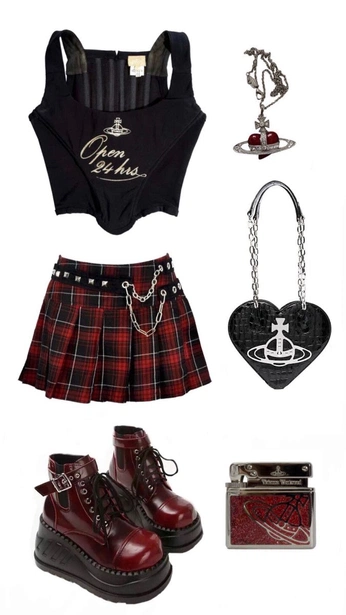 A cover of "outfits" cluster. The owner is ewwitsharper. The cluster consists of 8 elements.