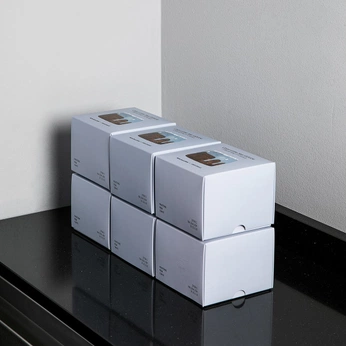 A cover of "White packaging" cluster. The owner is lsaavedra. The cluster consists of 16 elements.