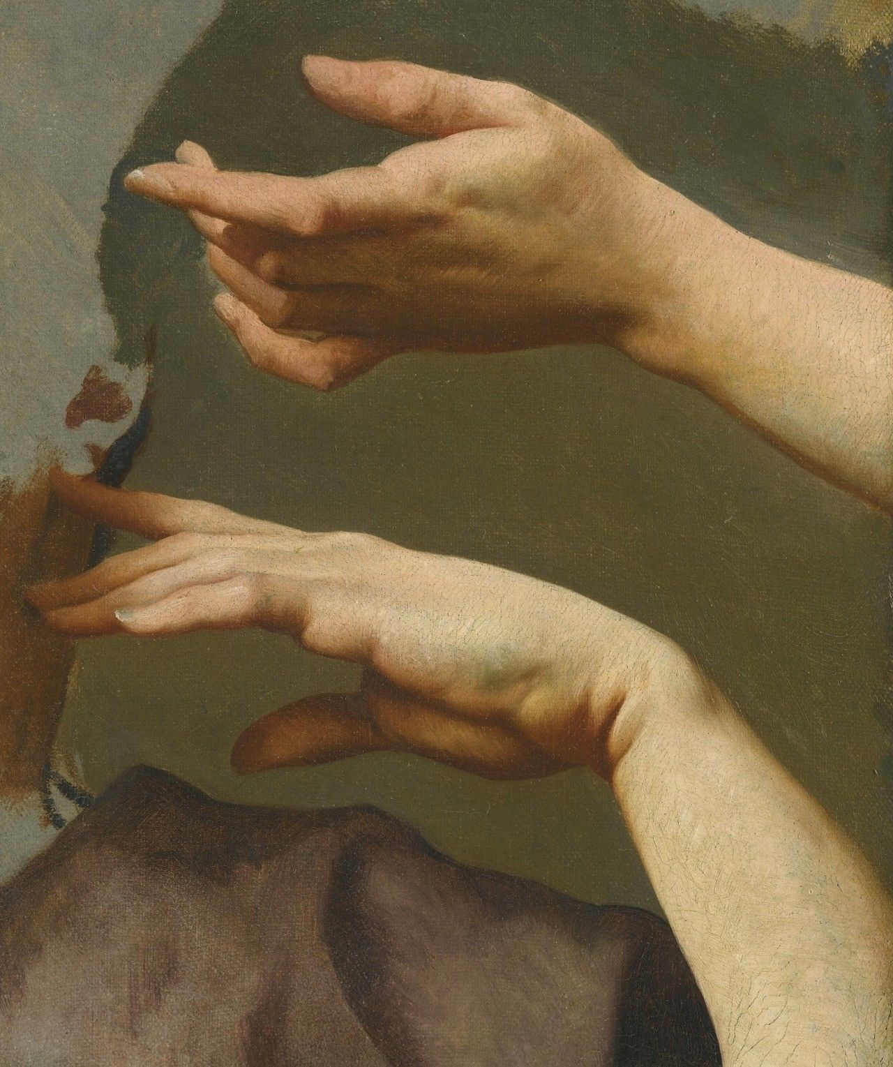 A Study of Two Hands by an artist of the French school, c. 1800.