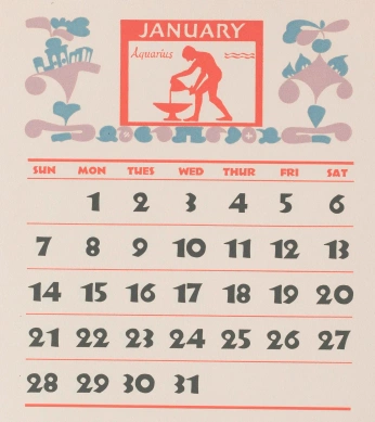 A cover of "Print: Calendar" cluster. The owner is shaowen. The cluster consists of 7 elements.