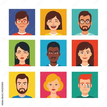 A cover of "People Illustration" cluster. The owner is aburadrafiu. The cluster description is "Diverse People Illustrations, & portraits". The cluster consists of 812 elements.