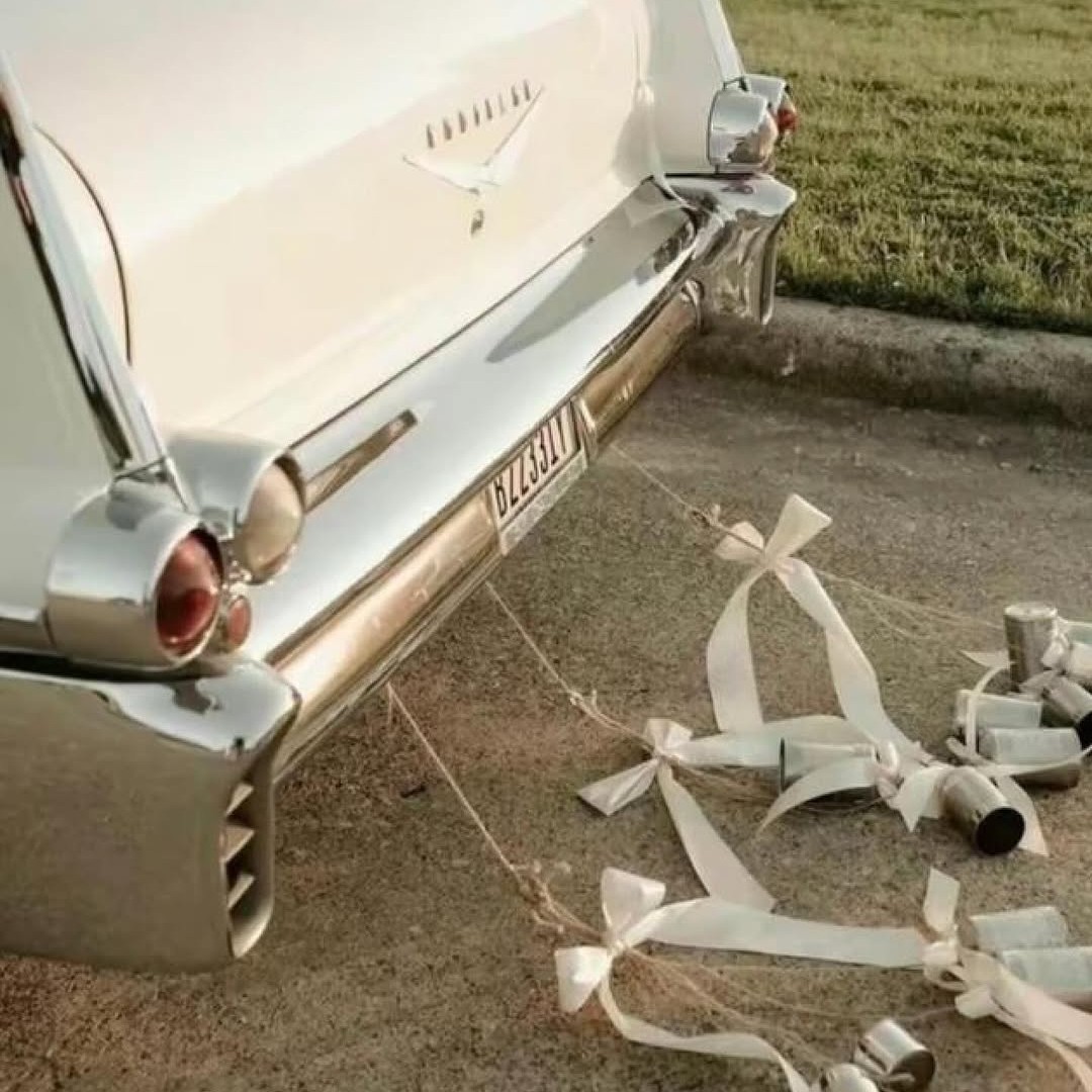 Tin cans on the bumper