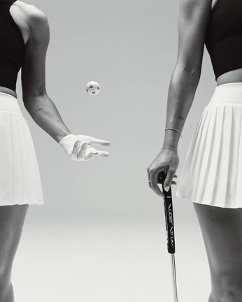 A cover of "Minimalistic Sports Ads" cluster. The owner is hardbody. The cluster description is "restraint, elegance, negative space". The cluster consists of 16 elements.