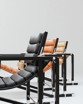 A cover of "Transat Chair" cluster. The owner is itskennychoi. The cluster description is "Minimalist Design, Furniture, 3D Render, Product Visualization". The cluster consists of 1 element.