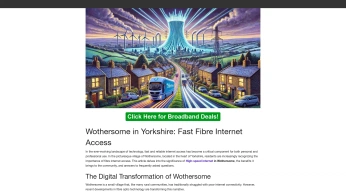 A cover of "Wothersome Gigabit Fibre" cluster. The owner is savedimages. The cluster description is "Wothersome Full Fibre Gigabit Broadband Deals.". The cluster consists of 1 element.