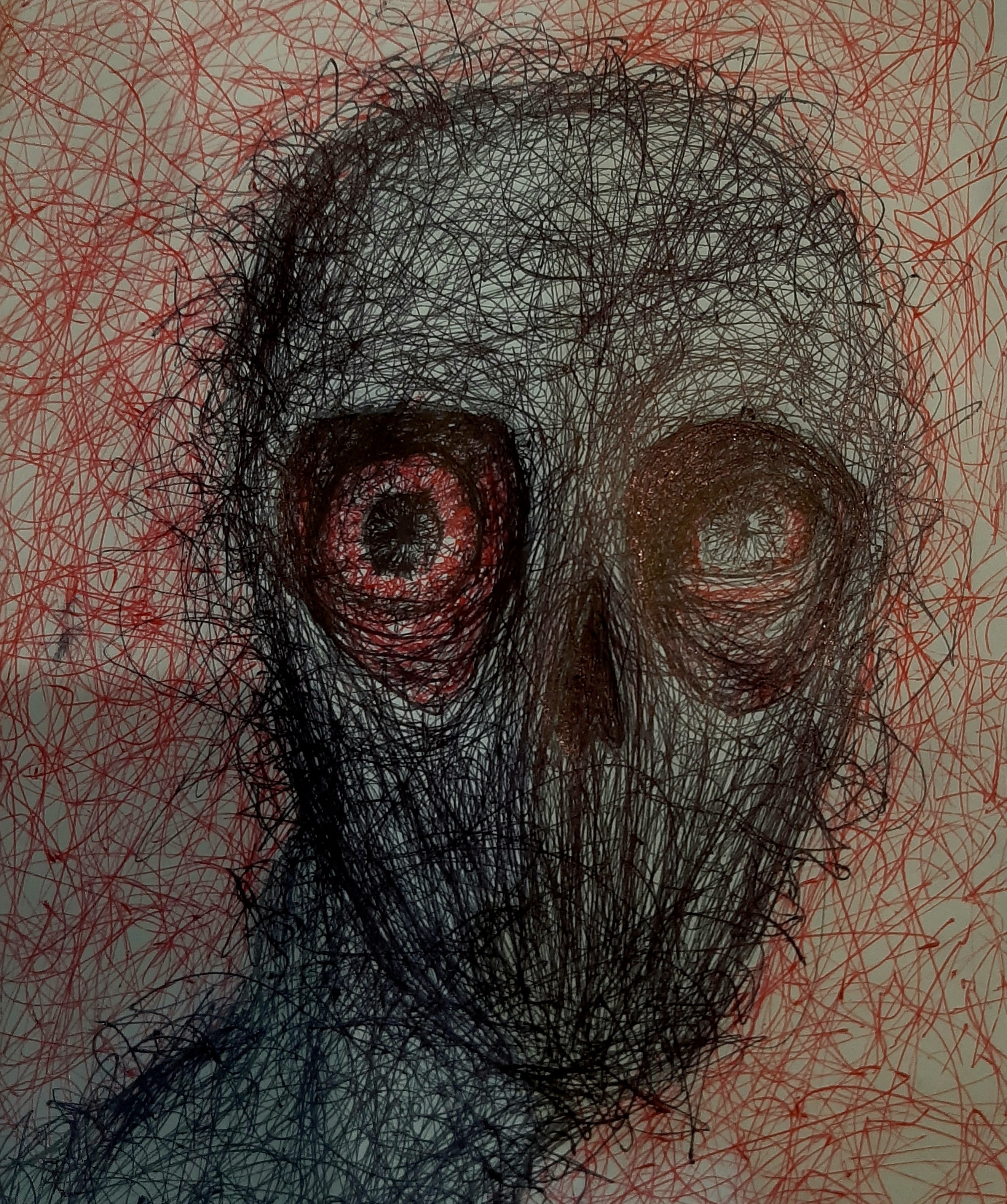 scribble horror art